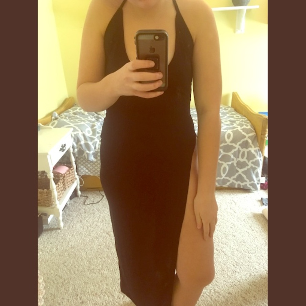 Black maxi dress